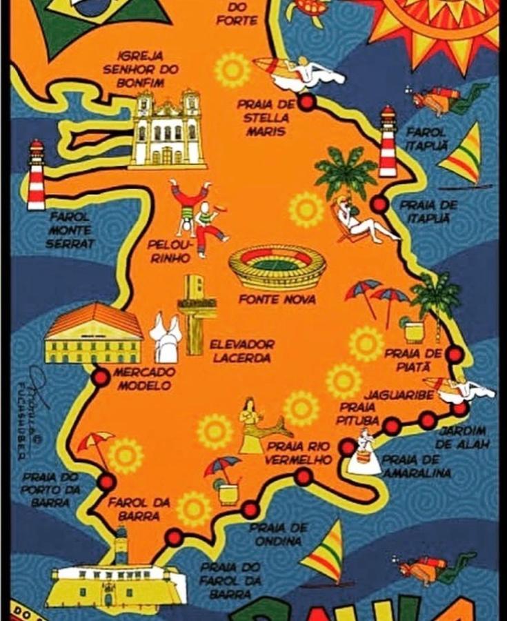 Stayhere! Fique Aqui! Apartamento 2/4 Mobiliado No Costa Azul :-) ซัลวาดอร์ ภายนอก รูปภาพ